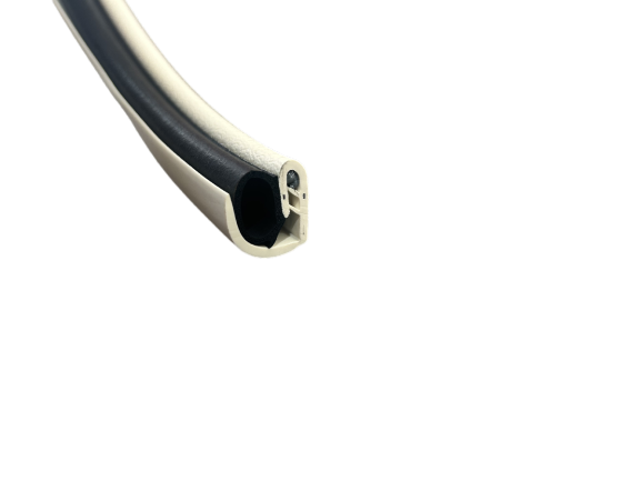 New Style Auto Trail Exterior Door Rubber With Flap Cream (Per Meter)